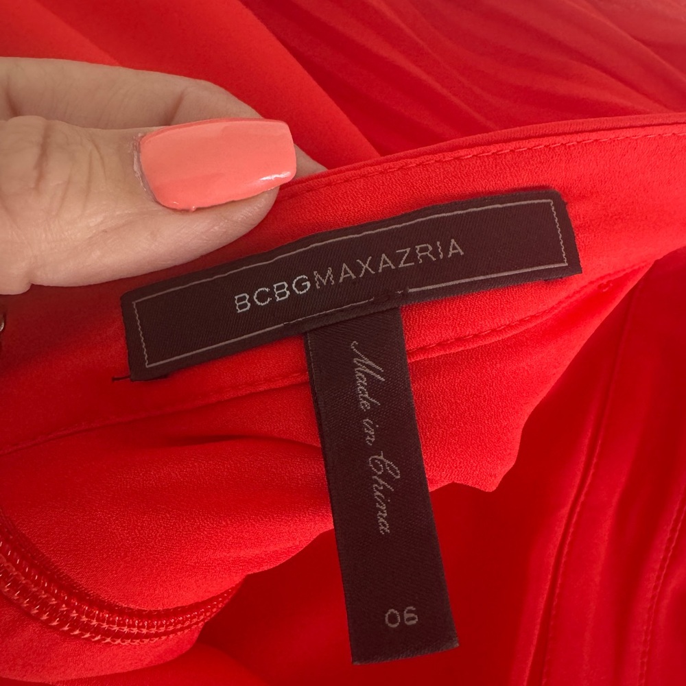 BCBGMaxAzria Red Spaghetti Strap Maxi Dress - Picture 3 of 5